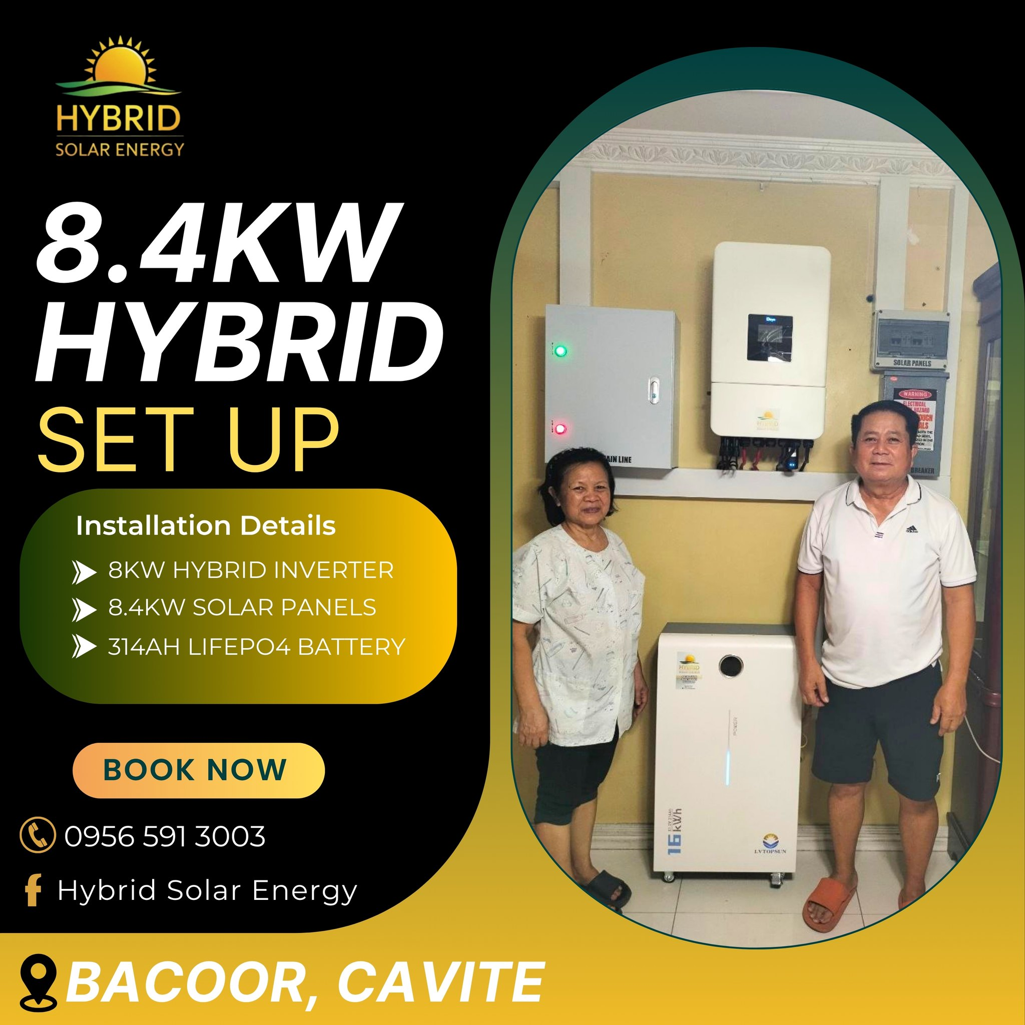8.4kW Hybrid setup installation in Bacoor Cavite