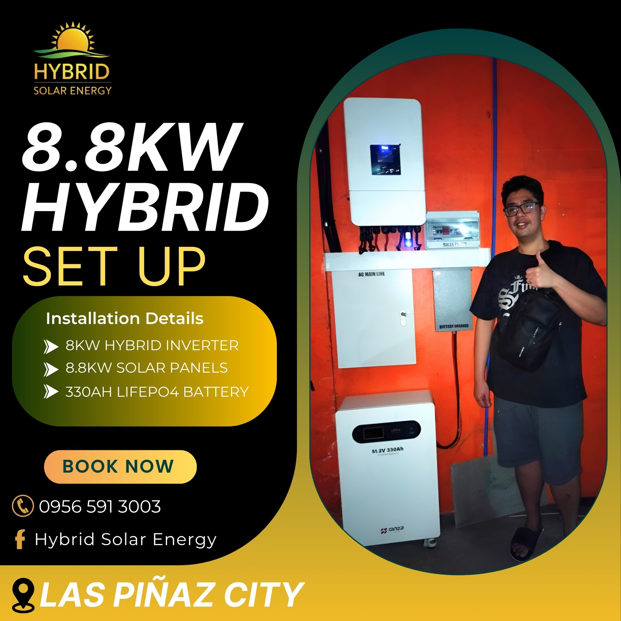 8.8kW Hybrid setup installation in Las Pinas City