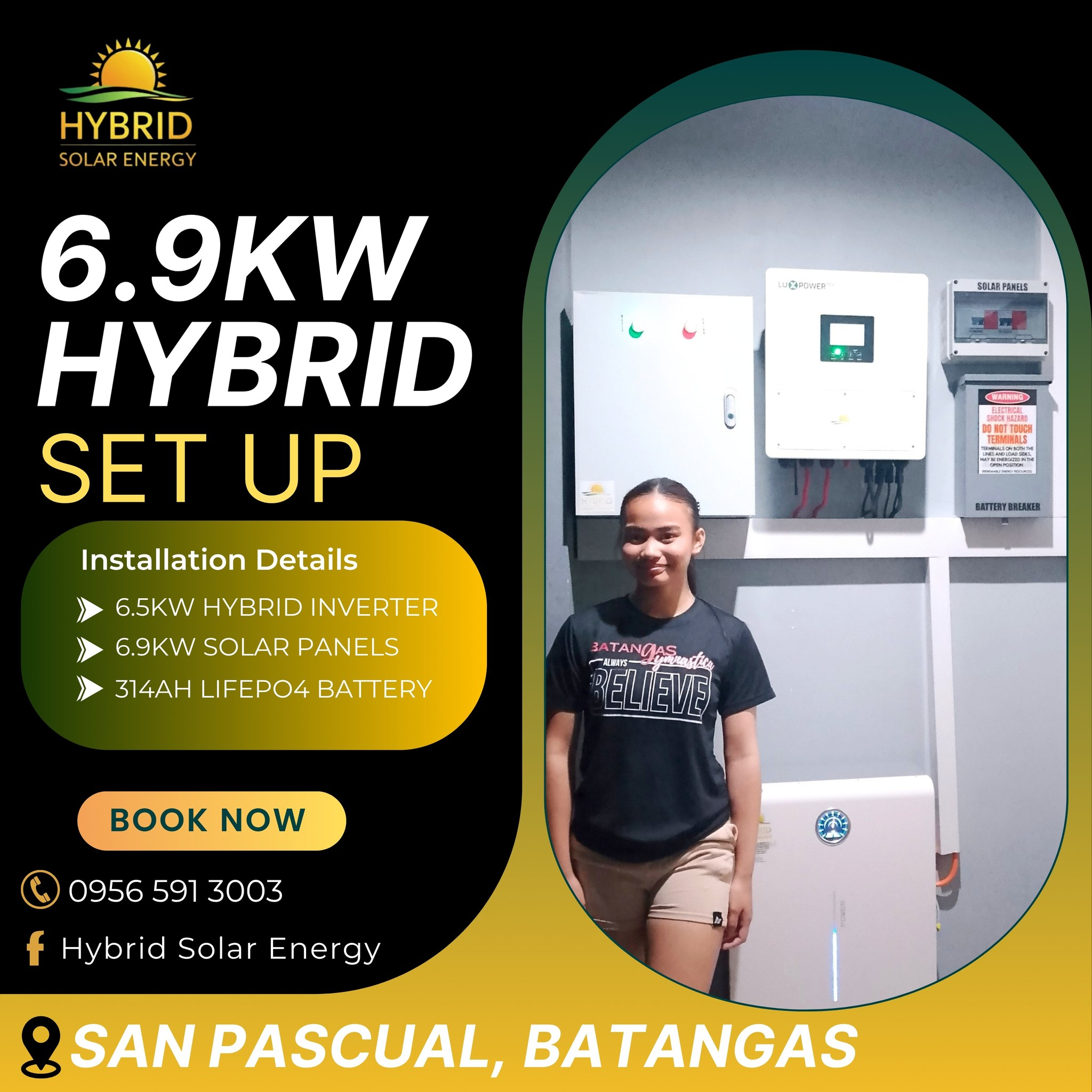 6.9kW Hybrid setup installation in San Pascual Batangas